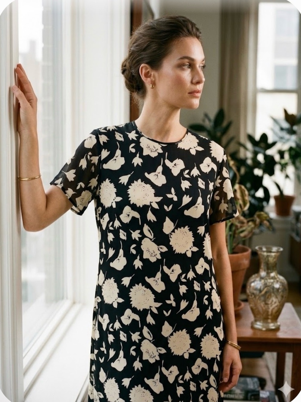 Galinda 100% Pure Silk Vintage Dress